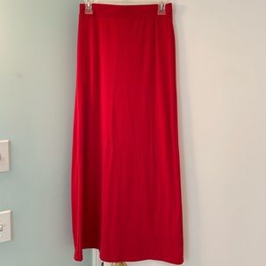 Red Maxi Skirt